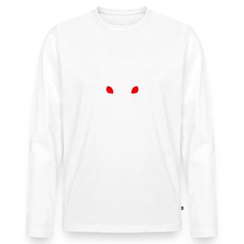 Ich kann nichts dafür Tischtennisspieler - Männer Premium Bio Langarmshirt - Weiß - Vorne - Nico (187cm)
