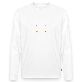 Offizielles heute gibt's Schnitzel - Männer Premium Bio Langarmshirt - Weiß - Vorne - Nico (187cm)