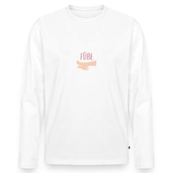Füße und ich Podologe Podologin Fußpflegerin - Männer Premium Bio Langarmshirt - Weiß - Vorne - Nico (187cm)