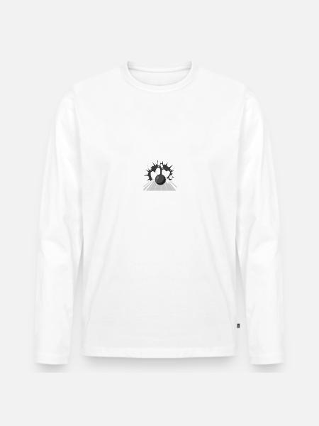 Bin ich dran? Kegel Kegler Sportkegler - Männer Premium Bio Langarmshirt - Weiß