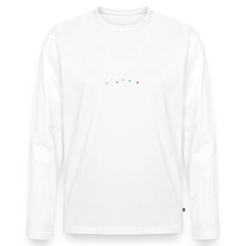 Farbenfroher Typ Gotcha Paintballspieler Paintball - Männer Premium Bio Langarmshirt - Weiß - Vorne - Nico (187cm)