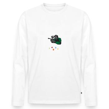 Der tut nix Gotcha Paintballspieler Paintball - Männer Premium Bio Langarmshirt - Weiß - Vorne - Nico (187cm)