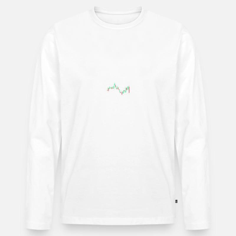 Ich gewinne oder ich lerne Aktien Börse Trader - Männer Premium Bio Langarmshirt - Weiß