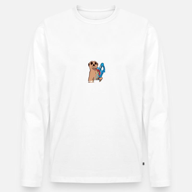 Schießt du Pfeil Bogen Bogenschießen Bogenschütze - Männer Premium Bio Langarmshirt - Weiß
