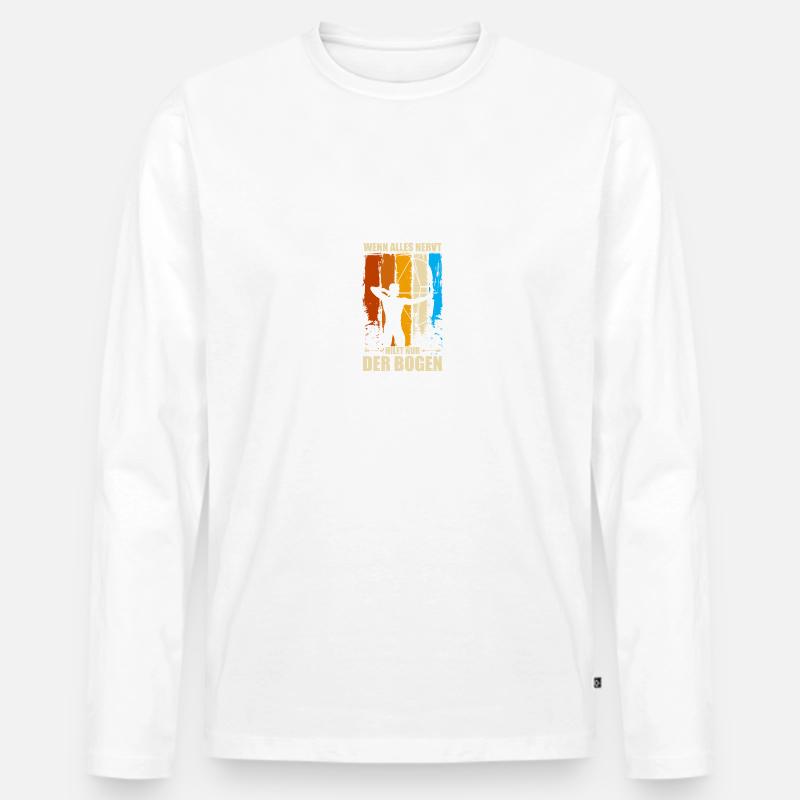 Pfeil und Bogen Bogenschießen Bogenschütze - Männer Premium Bio Langarmshirt - undefined