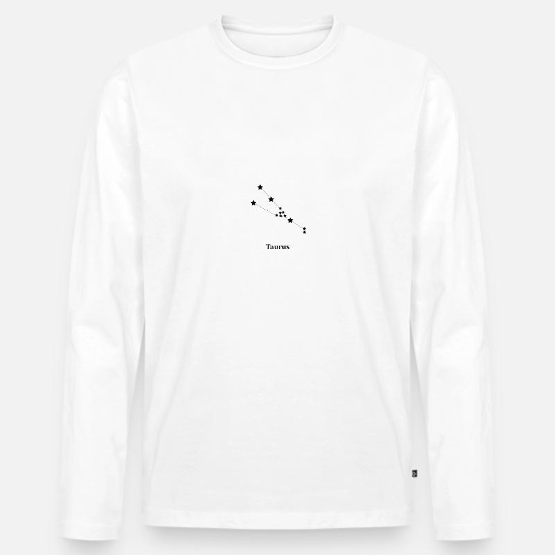Stier / Stier - Männer Premium Bio Langarmshirt - Weiß