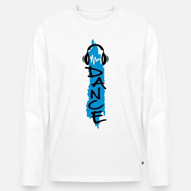 dance - Männer Premium Bio Langarmshirt - Weiß
