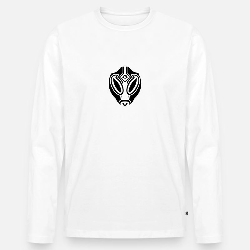Lucha Ekuroeil - Männer Premium Bio Langarmshirt - Weiß
