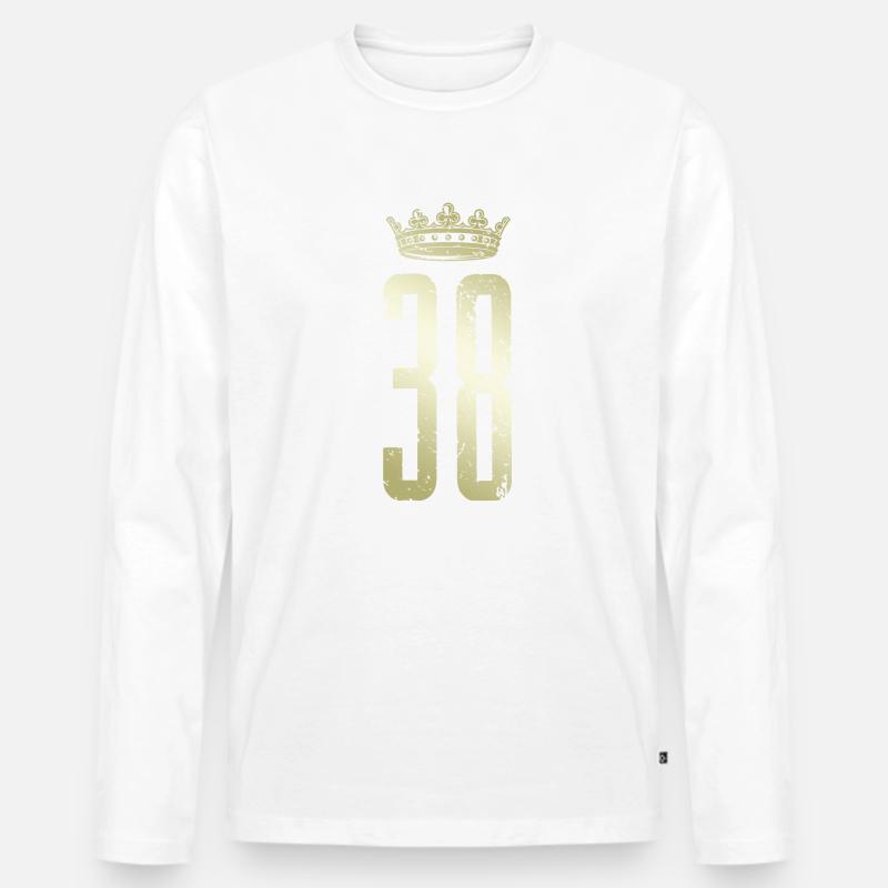 38 Nummer Krone - Männer Premium Bio Langarmshirt - undefined