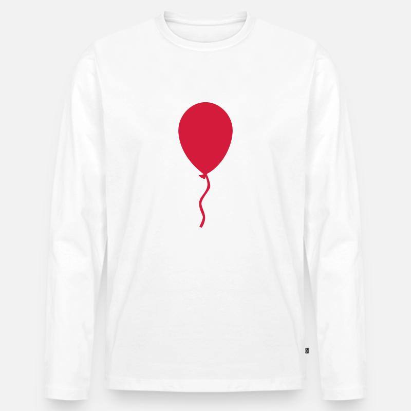 Luftballon - Männer Premium Bio Langarmshirt - Weiß