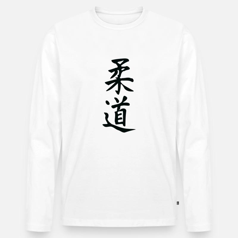 le judo - Maglia a manica lunga ecologica premium da uomo - bianco