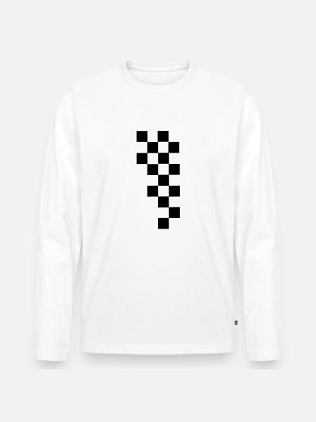 RACING FLAG - Männer Premium Bio Langarmshirt - Weiß