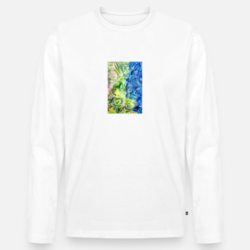 67Sentitoks - Männer Premium Bio Langarmshirt - Weiß