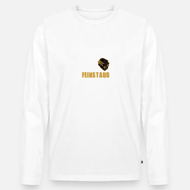 Kraft durch Feinstaub - Männer Premium Bio Langarmshirt - Weiß