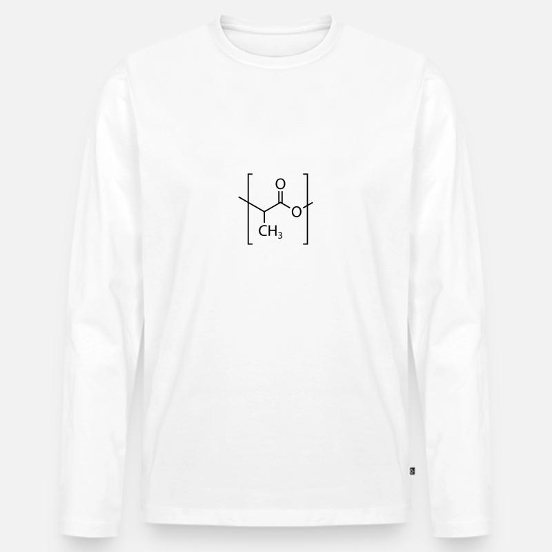 Polymilchsäure (PLA) -Molekül. - Männer Premium Bio Langarmshirt - Weiß