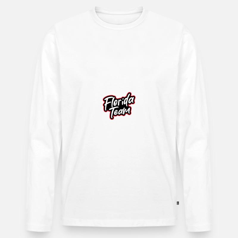 Florida Team - Männer Premium Bio Langarmshirt - Weiß