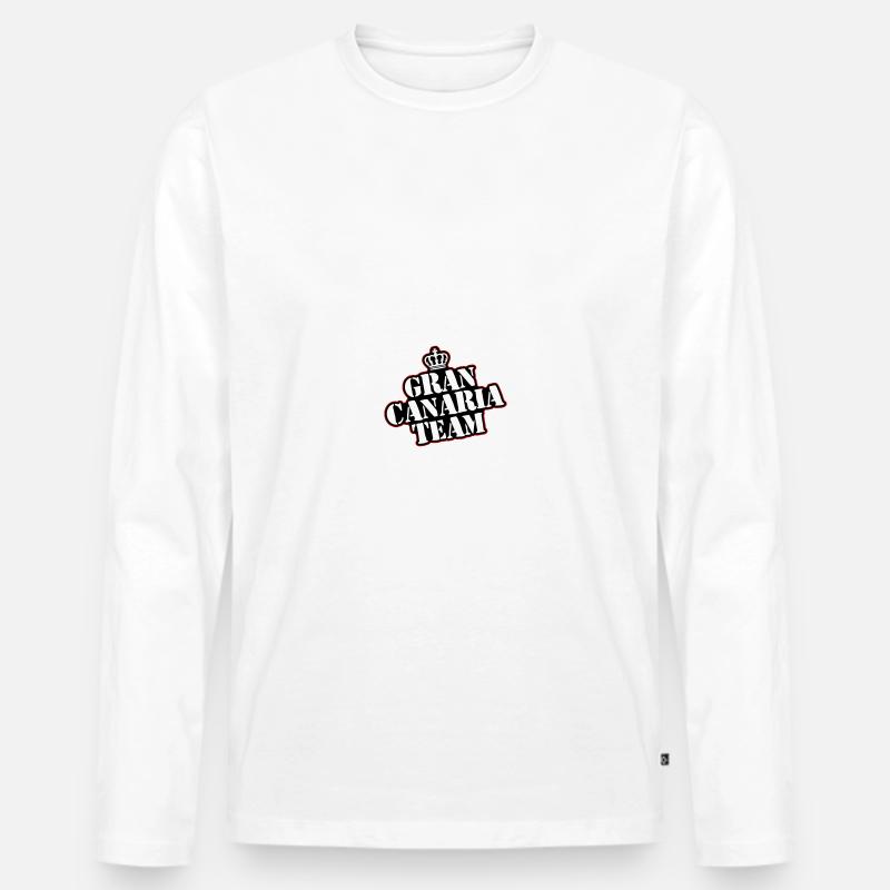 Gran Canaria Team - Männer Premium Bio Langarmshirt - Weiß