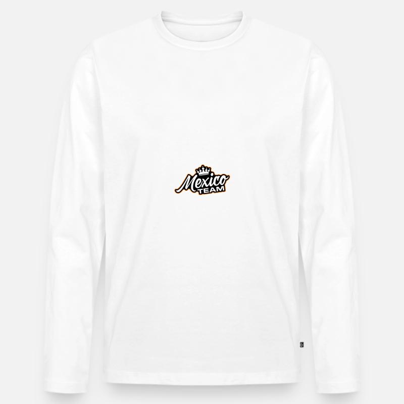 Mexiko Team - Männer Premium Bio Langarmshirt - Weiß