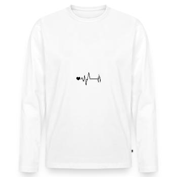 Pince Pulse Love Tool - T-shirt manches longues Premium bio Homme - blanc - Devant - Nico (187cm)
