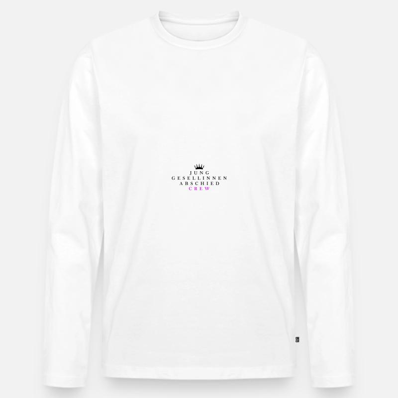 Junggesellinnenabschied Crew - Männer Premium Bio Langarmshirt - Weiß