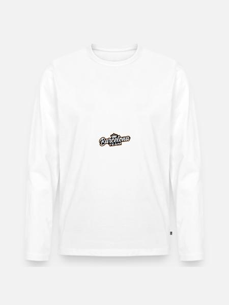 Barcelona Team - Men's Premium Organic Long Sleeve Shirt - white
