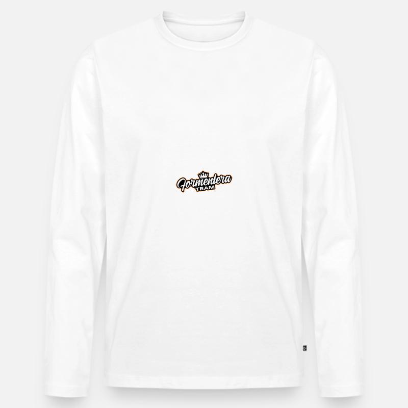 Formentera Team - Männer Premium Bio Langarmshirt - Weiß