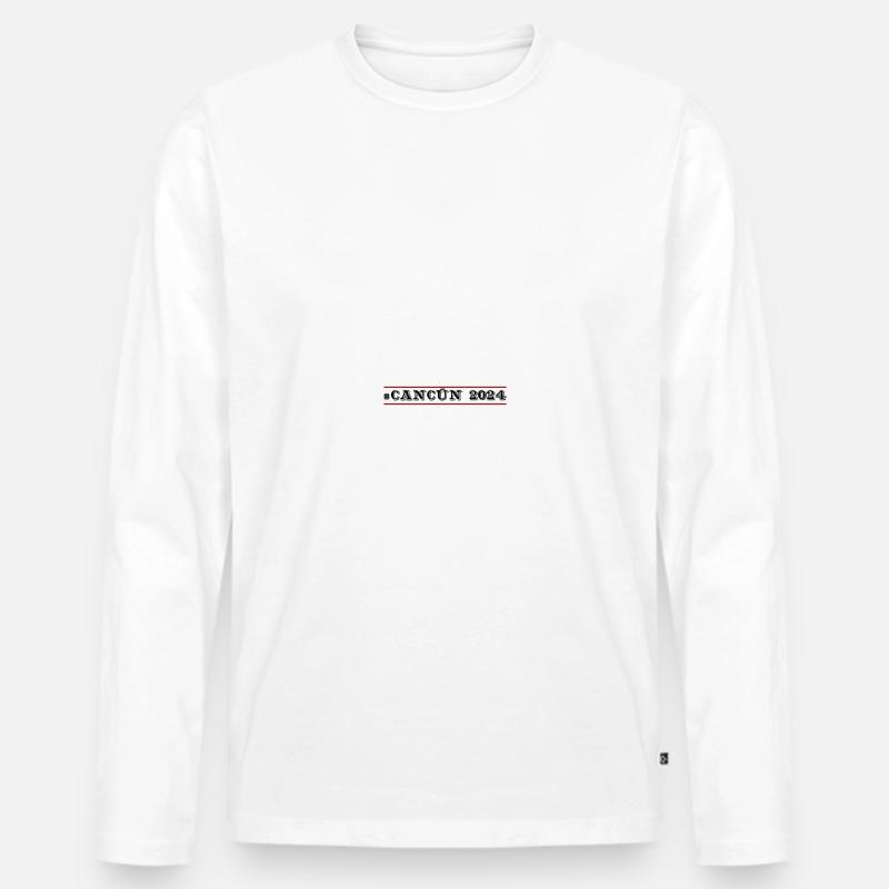 Cancun 2024 - Männer Premium Bio Langarmshirt - Weiß