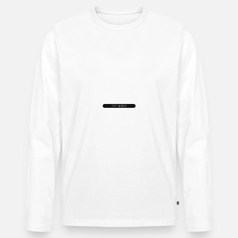 Staff Member - Männer Premium Bio Langarmshirt - Weiß