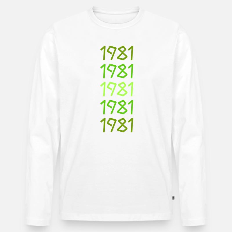 Witzig 1981 - Männer Premium Bio Langarmshirt - undefined