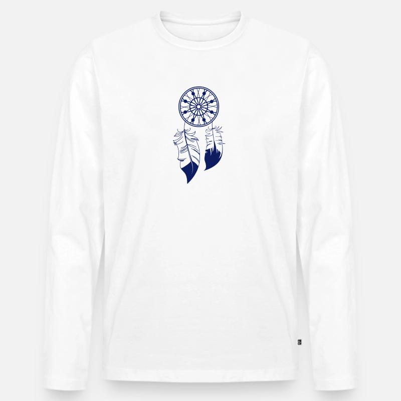 Ethno Travel Experience - Männer Premium Bio Langarmshirt - Weiß