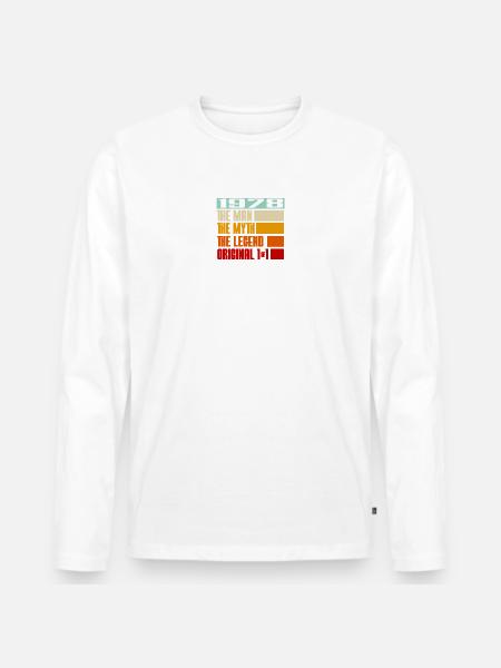 1978 L'homme Mythe Légende - Men's Premium Organic Long Sleeve Shirt - white