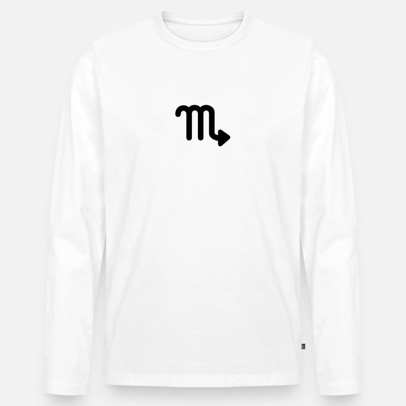 Skorpion - Männer Premium Bio Langarmshirt - Weiß