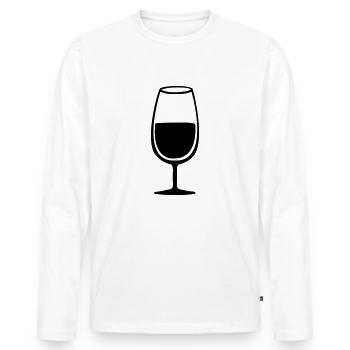 _wine__f1 - Männer Premium Bio Langarmshirt - Weiß - Vorne - Nico (187cm)