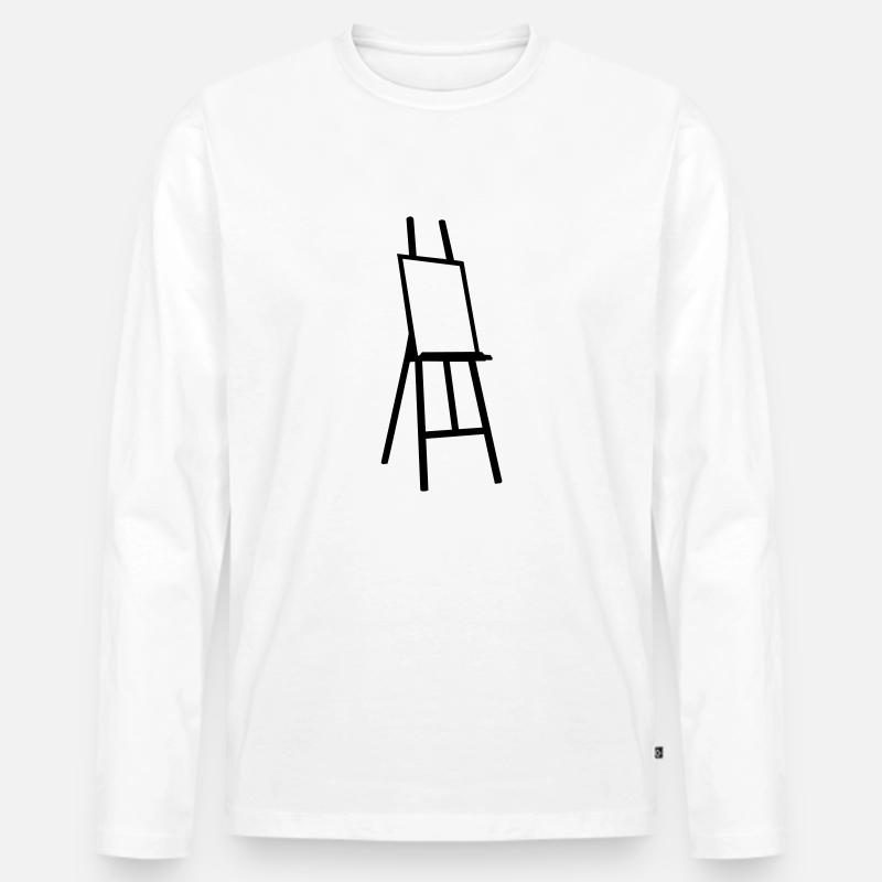 Maler - Männer Premium Bio Langarmshirt - Weiß