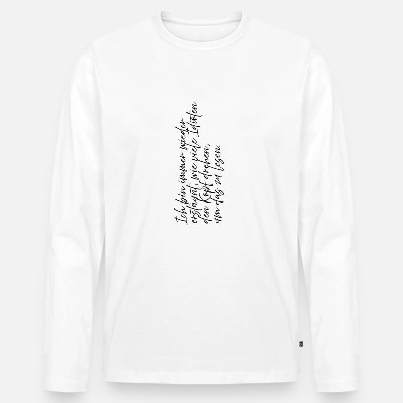 ich bin erstaunt - Männer Premium Bio Langarmshirt - Weiß