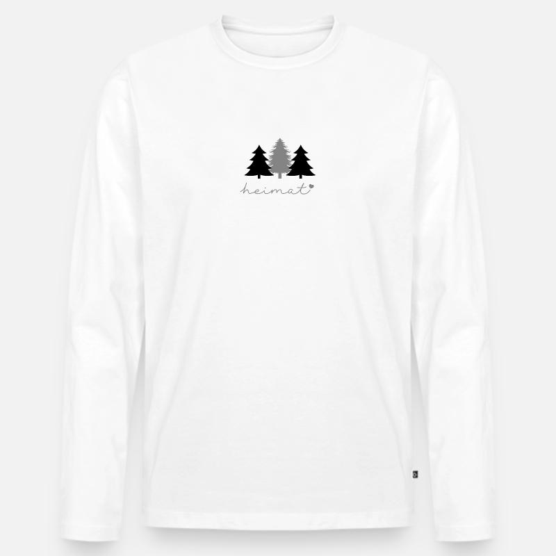 Heimat - Männer Premium Bio Langarmshirt - Weiß