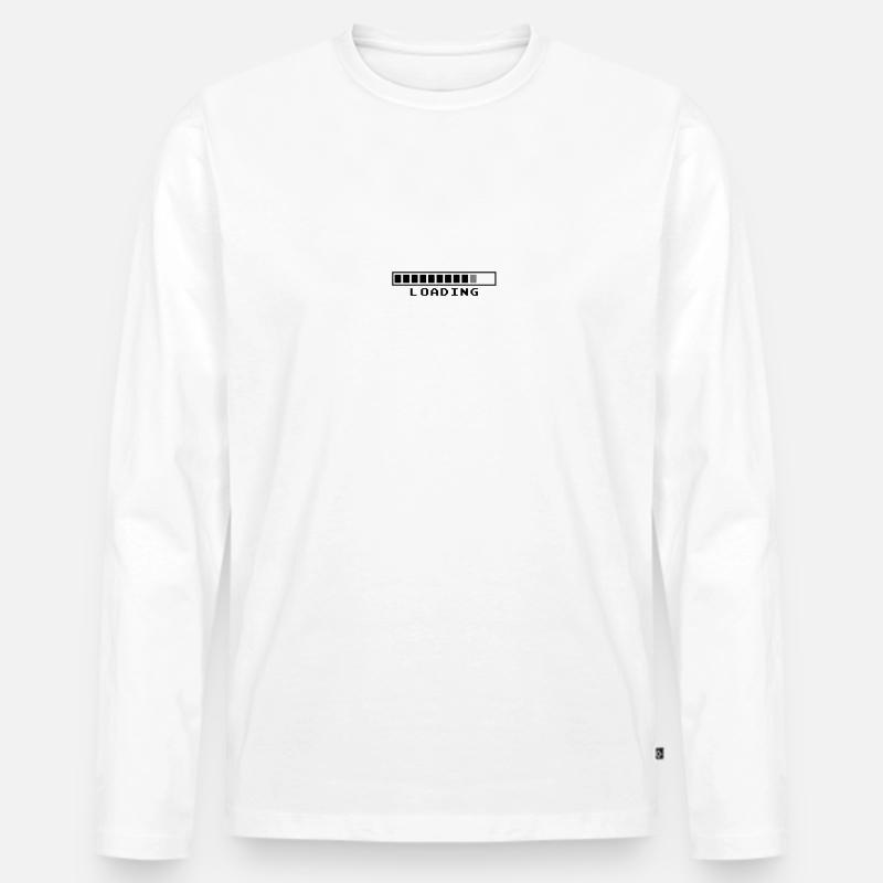 Loading - Männer Premium Bio Langarmshirt - Weiß