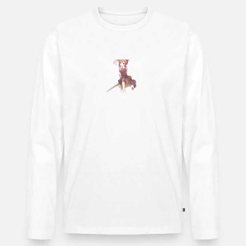 Anime - Männer Premium Bio Langarmshirt - Weiß