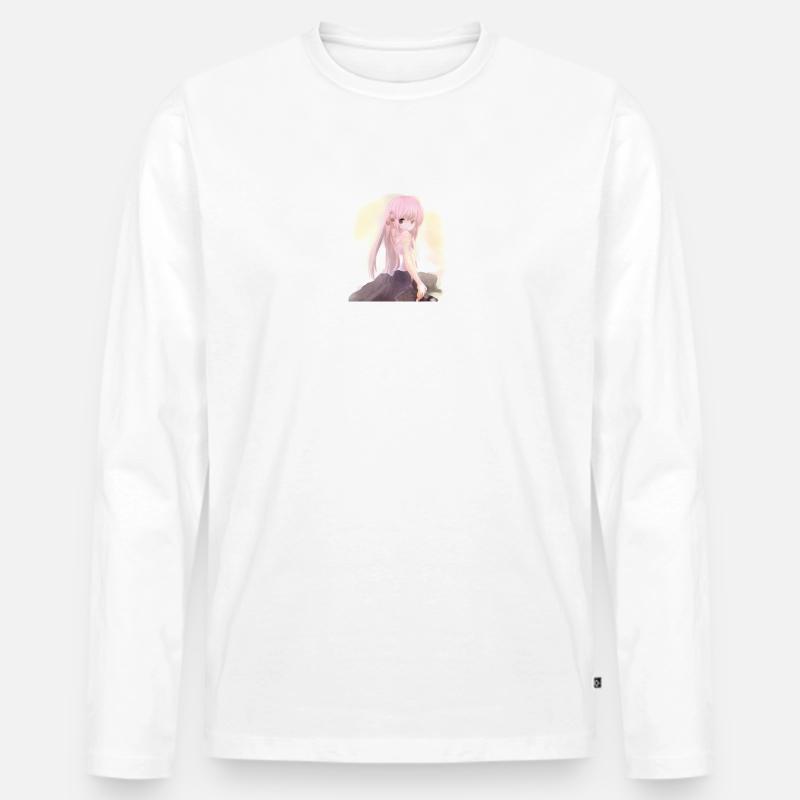 Anime - Männer Premium Bio Langarmshirt - Weiß