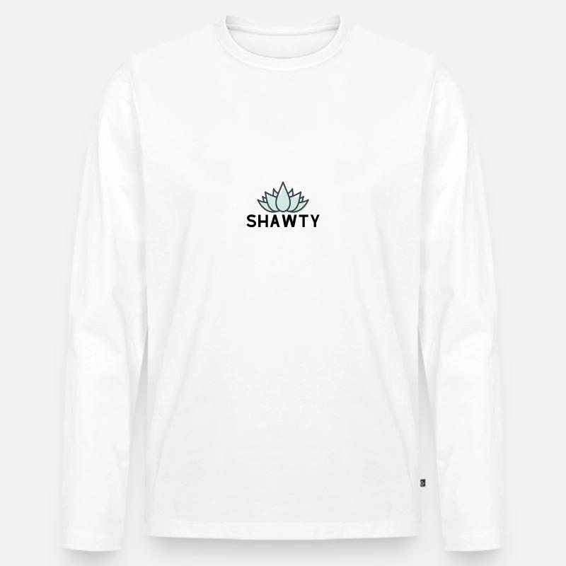 Shawty Designe idee Geschenk - Männer Premium Bio Langarmshirt - Weiß