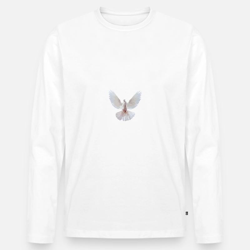 image - Männer Premium Bio Langarmshirt - Weiß