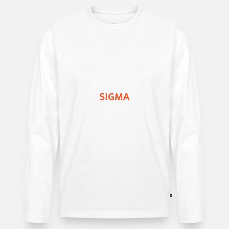 sigma wort - Männer Premium Bio Langarmshirt - Weiß