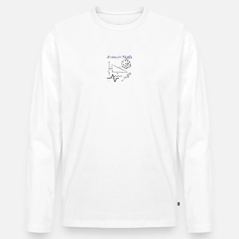 Its time for math - Männer Premium Bio Langarmshirt - Weiß