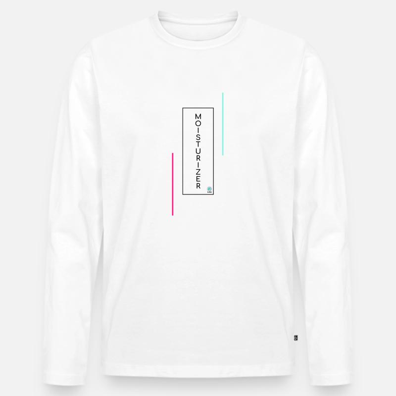 ND Moisturizer - Männer Premium Bio Langarmshirt - Weiß