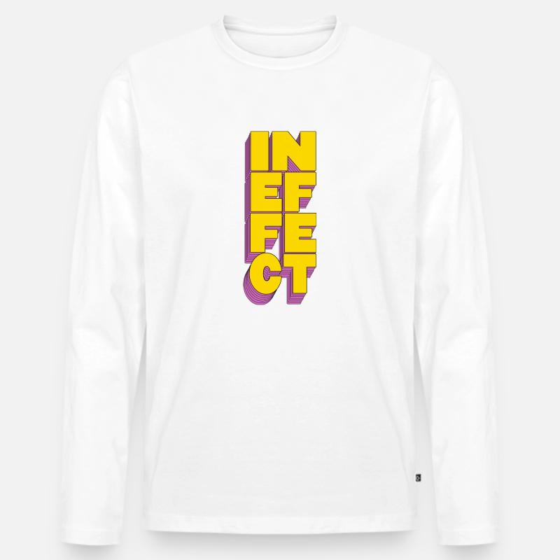 Tatsächlich - Männer Premium Bio Langarmshirt - Weiß