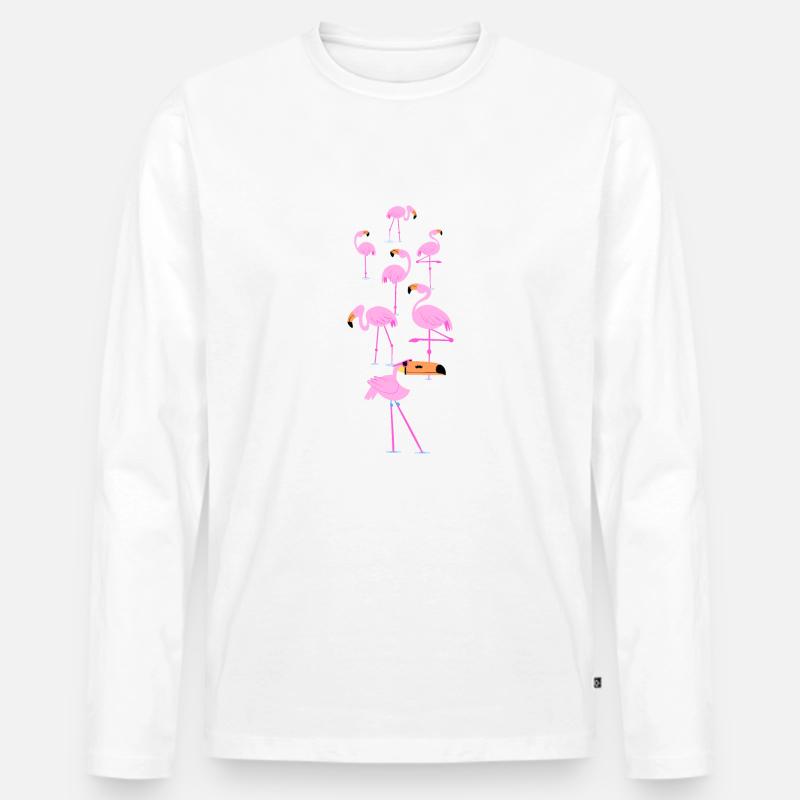 Inkognito Urlaub - Männer Premium Bio Langarmshirt - Weiß