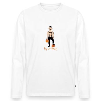 Joyeux halloween - T-shirt manches longues Premium bio Homme - blanc - Devant - Nico (187cm)
