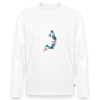 Basket-ball - T-shirt manches longues Premium bio Homme - blanc - Devant - Nico (187cm)