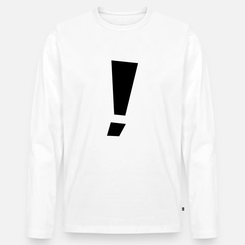 rufezeichen_1_farbig - Männer Premium Bio Langarmshirt - Weiß