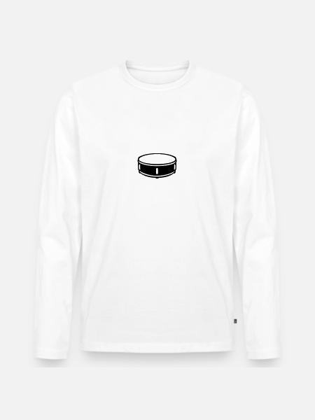 Snare Drum - Men's Premium Organic Long Sleeve Shirt - white